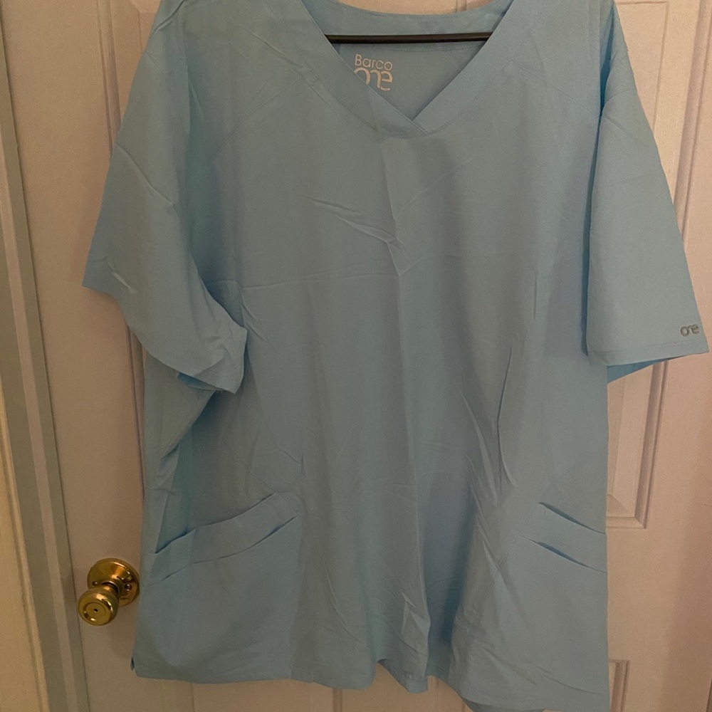 Set of 2 plus size Barco scrub tops